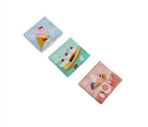 1 - مناديل ورقية بتصميم آيس كريم - 120 منديل